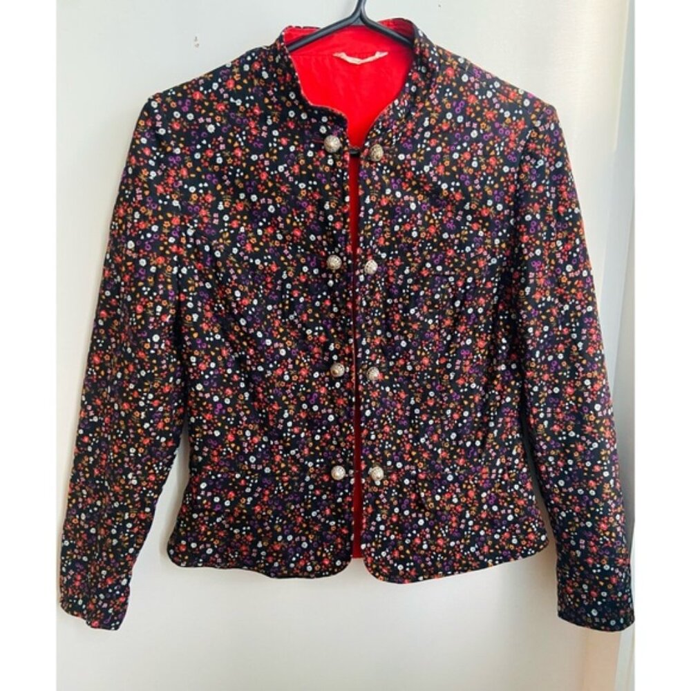 Vintage Western Germany for Eaton’s Black Floral Jacket